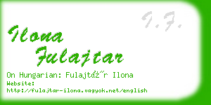 ilona fulajtar business card